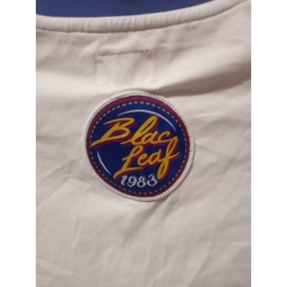 NWT Black Leaf Men's Casual T-Shirt MEDIUM M Brand New White Blue Short Sleeve - Picture 7 of 11